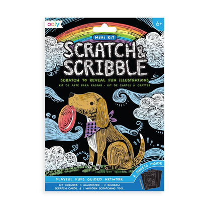 Scratch & Scribble: Mini Kit - Playful Pups