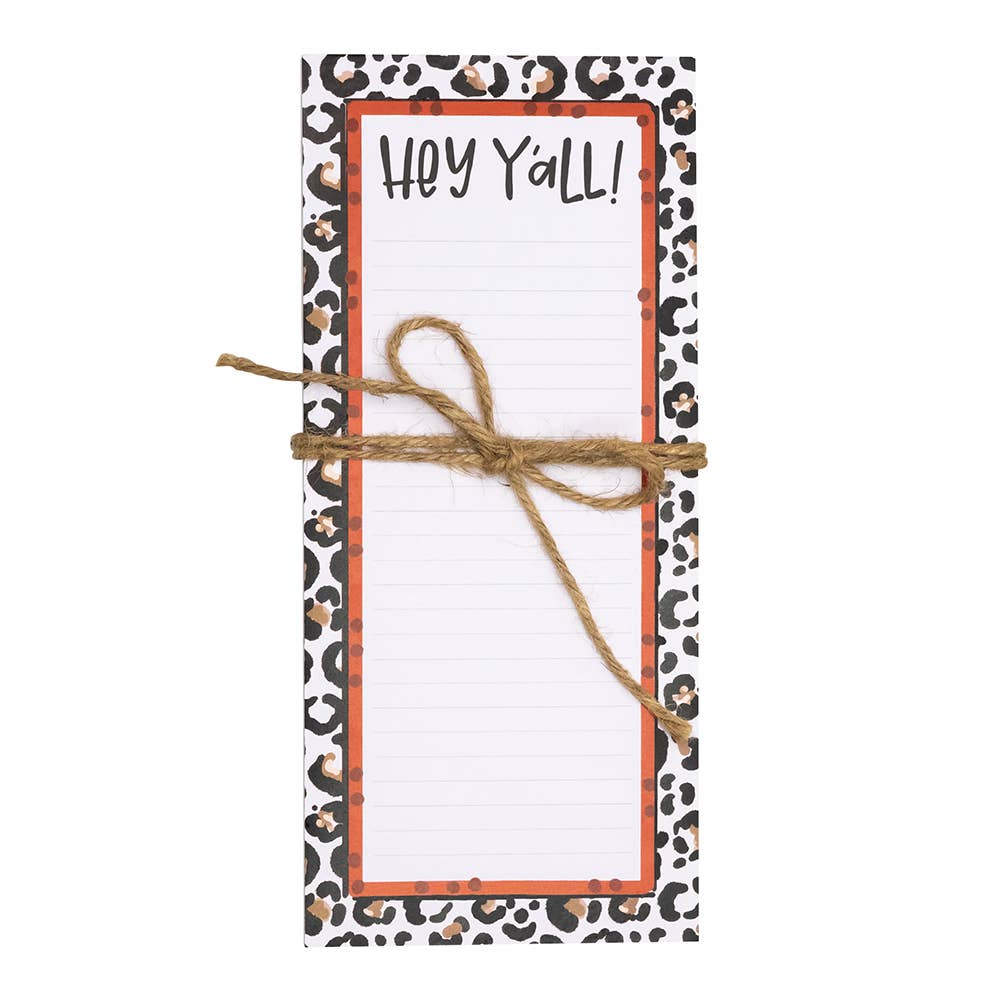 Hey Y'all Magnetic List Pad - Leopard
