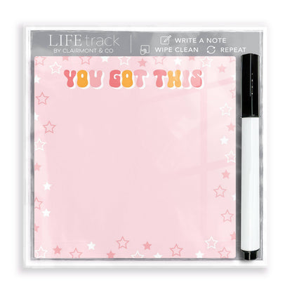 Dry Erase Glass Tile, Inspirational Gift, Desk Notes, Gifts