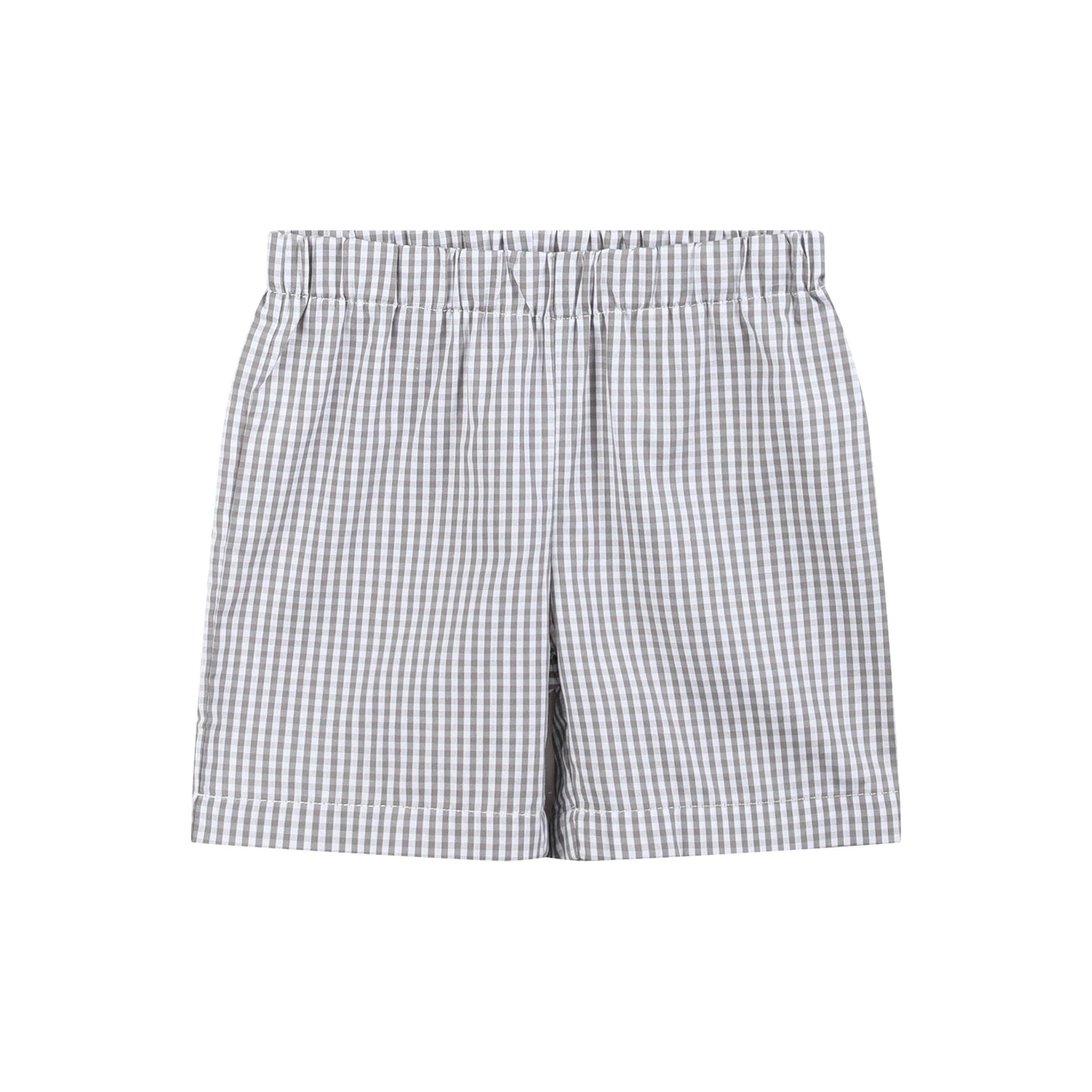 Blue Tractor Smocked Shirt and Gray Shorts Set