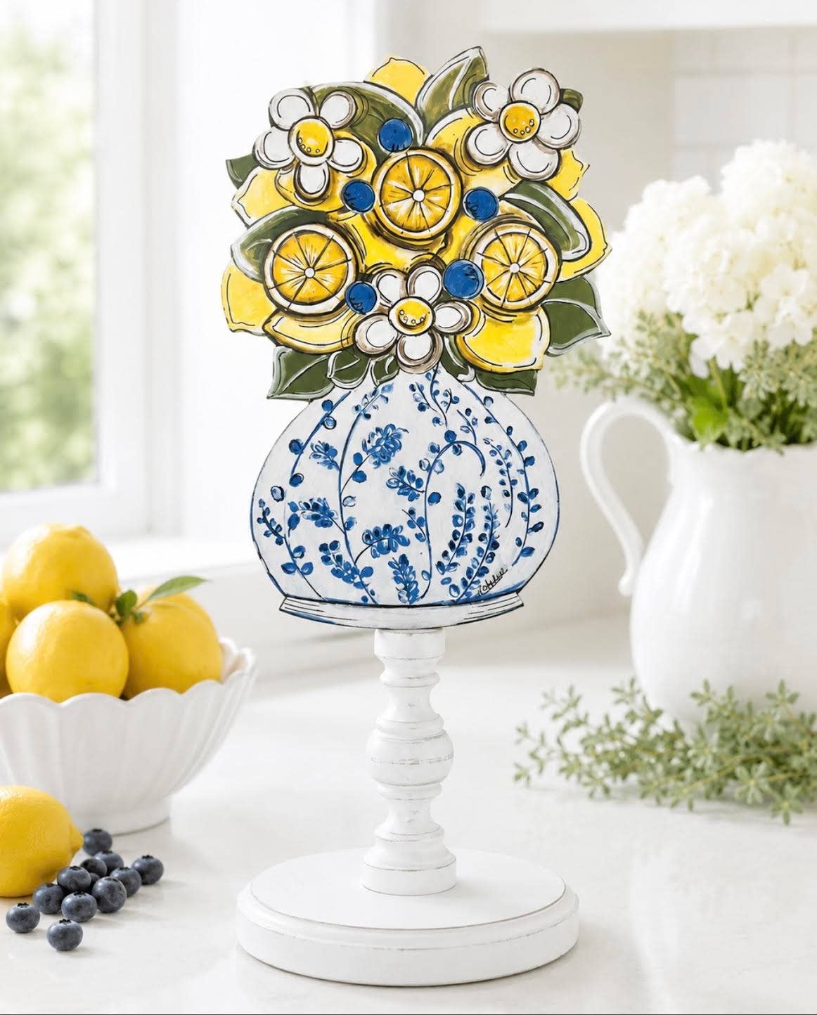 Seasonal & Everyday Topper: Lemons &  Chinoiserie
