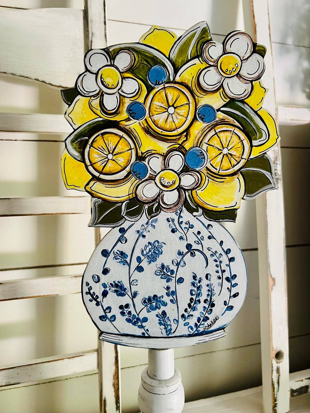 Seasonal & Everyday Topper: Lemons &  Chinoiserie
