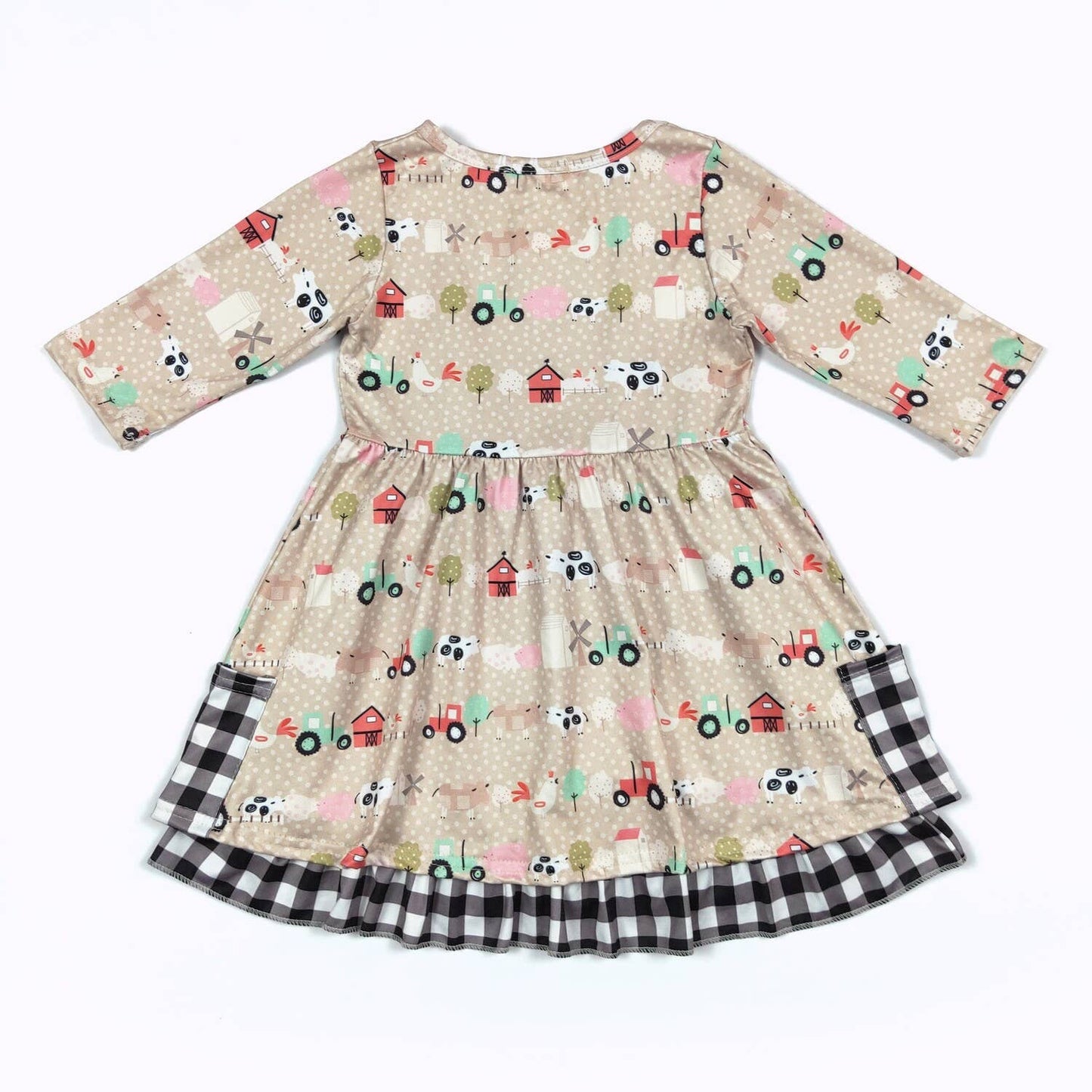 Farm Plaid Girls Dress