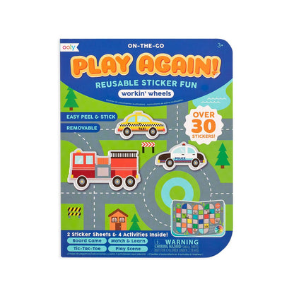 Play Again!: Reusable Sticker Fun - Working Wheels