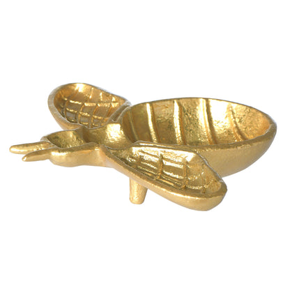 Gold  Cast Iron Bee Dish