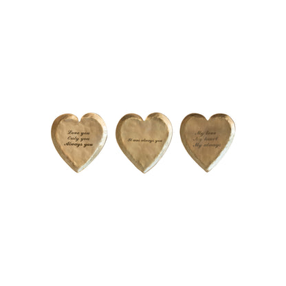 Brass Heart Shaped Dish