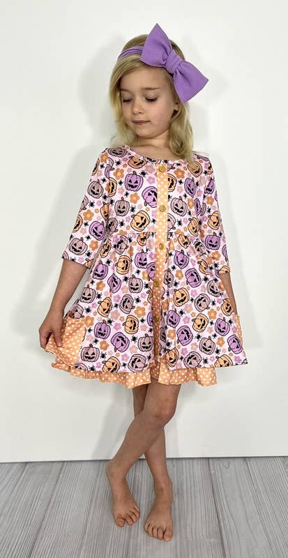 Jack O Lantern Girls Dress Halloween