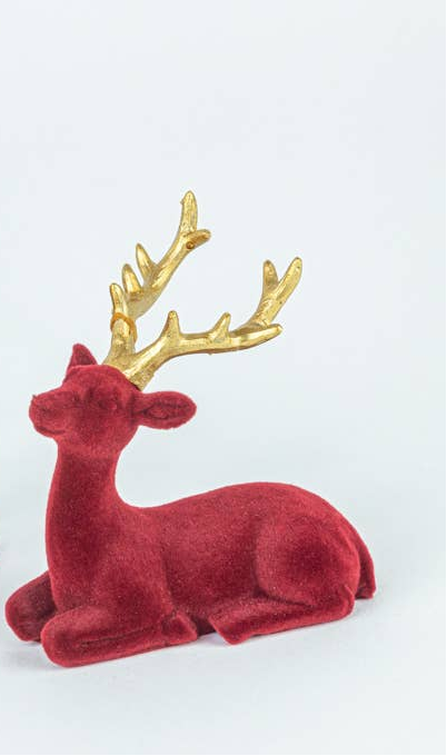 Fuzzy Christmas Red Deer Tabletop