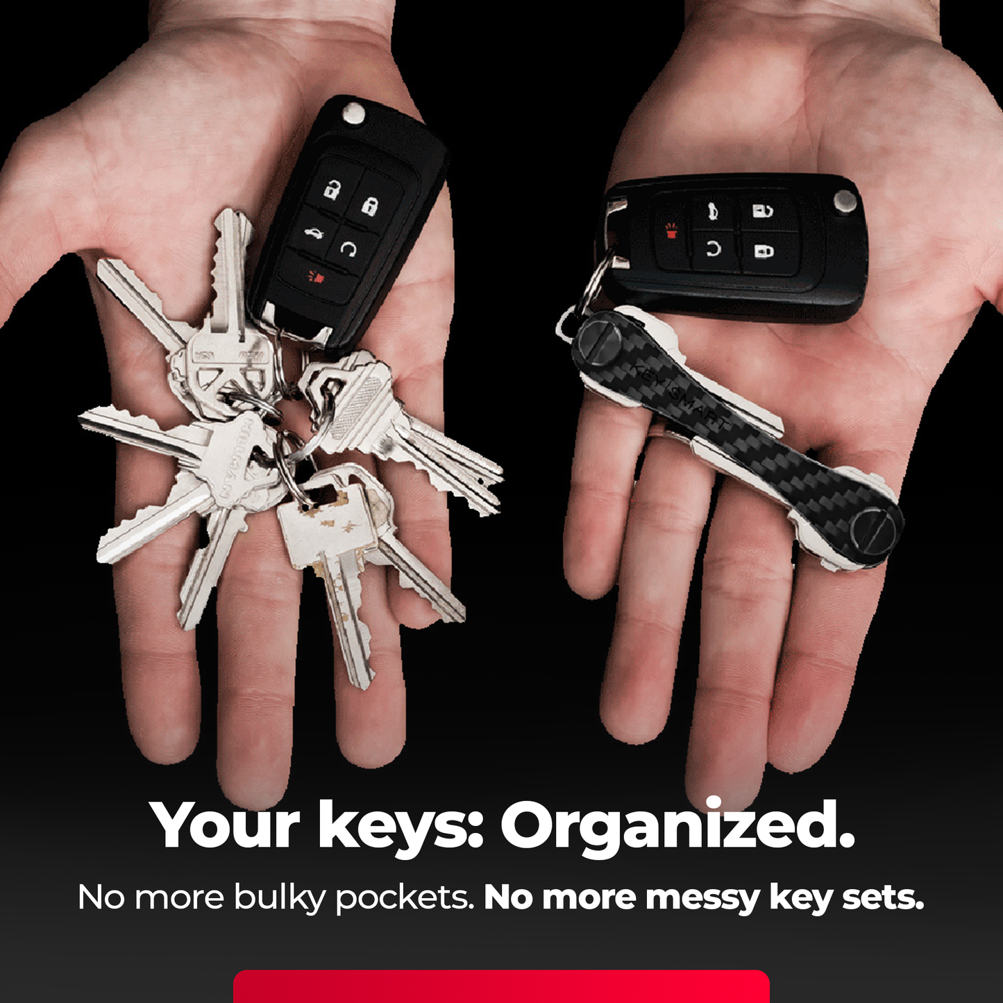 KeySmart® Carbon Fiber 3k | Holds Up To 14 Keys