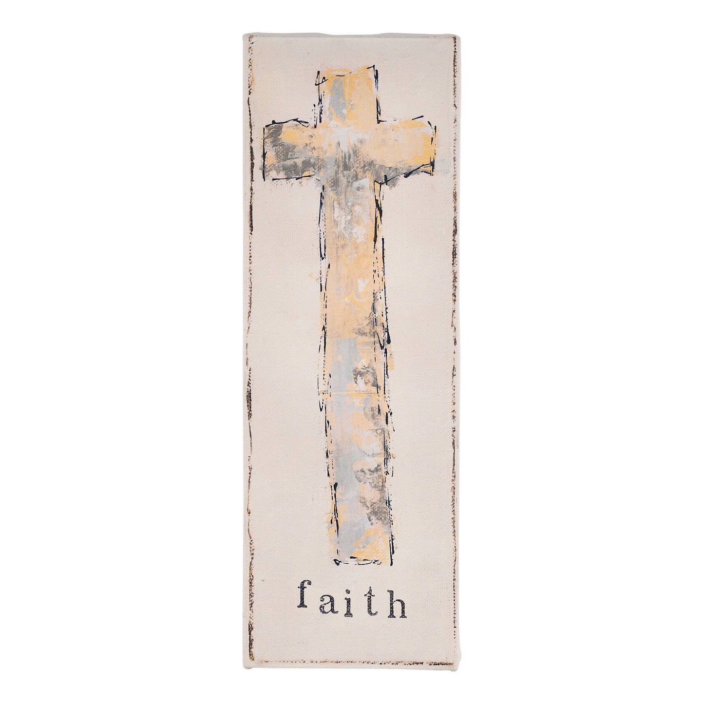 Faith Gold Cross Canvas