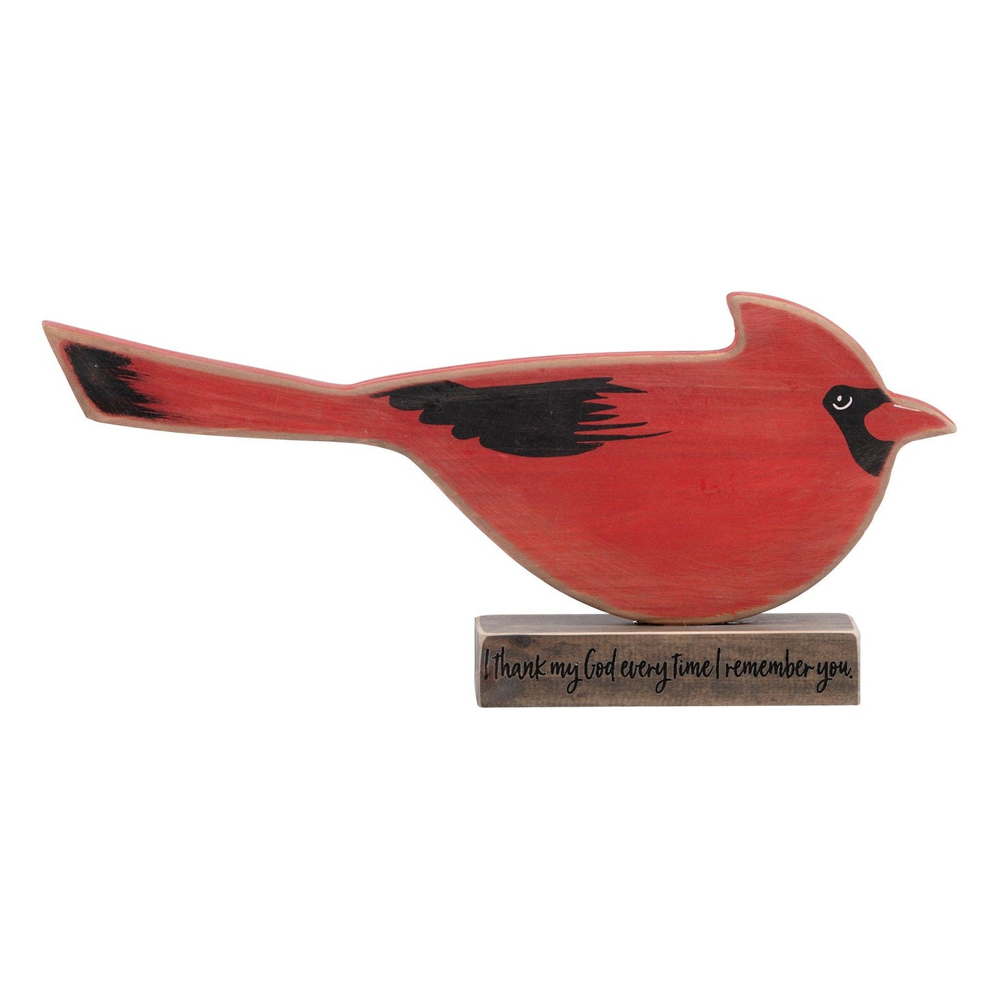 I Thank My God Wood Red Bird