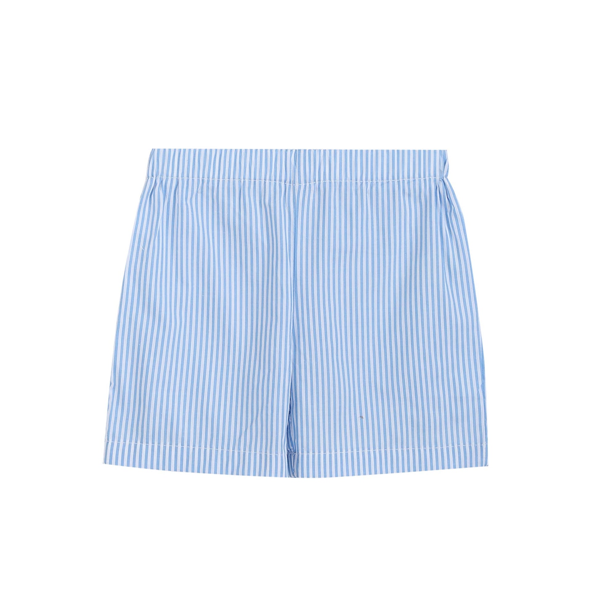 Blue Car Smocked T-Shirt and Shorts 2 pc. Set
