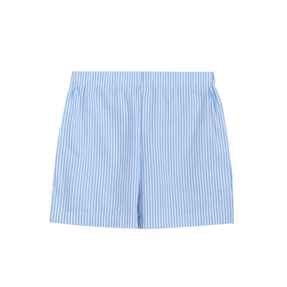 Blue Car Smocked T-Shirt and Shorts 2 pc. Set