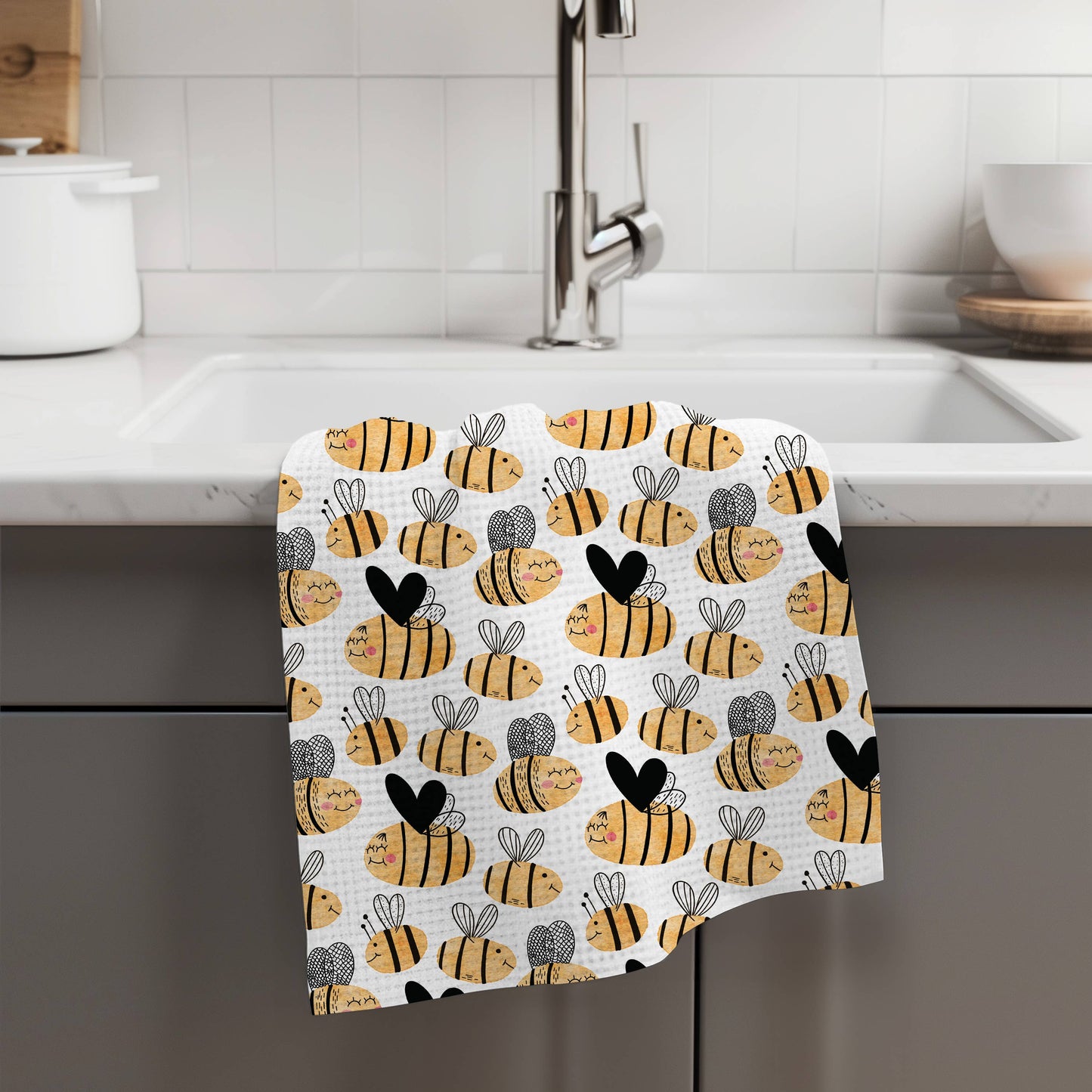 Honey Apiary Bee Farmer Beekeeper Kitchen Towel Dish Hive