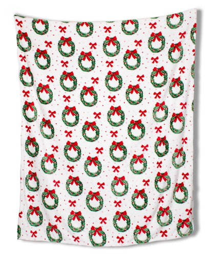 Clara Wreath Throw   Red/Green   50x60