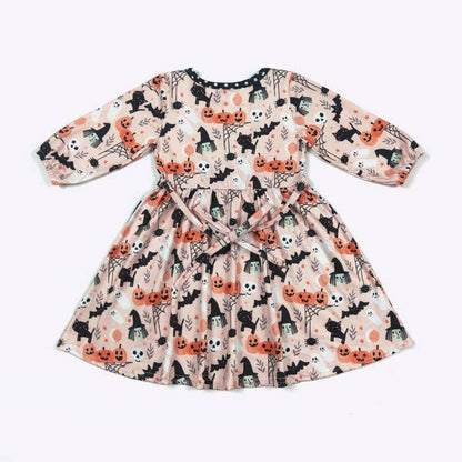 Bats & Black Cats Girls Dress Halloween