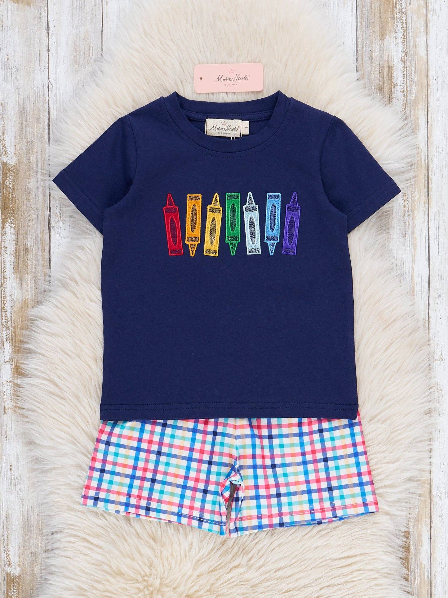 Rainbow of Colors Plaid Outfit