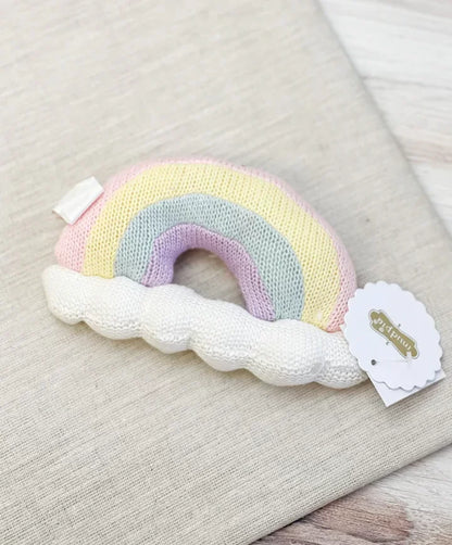 Knit Rattle - Rainbow