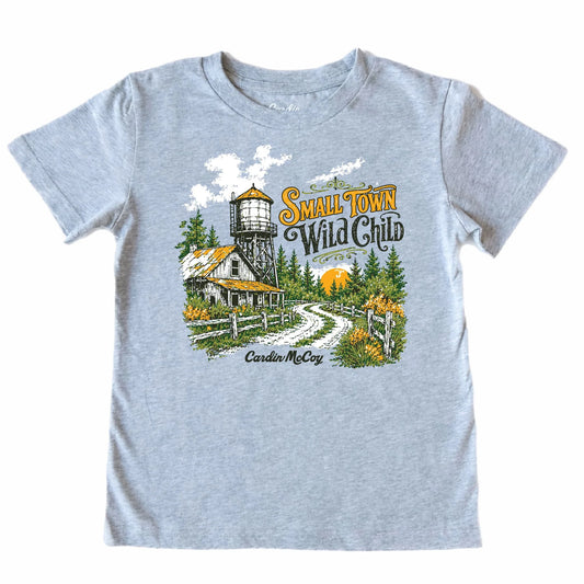 Kids' Small Town Wild Child Front Design Short-Sleeve Tee