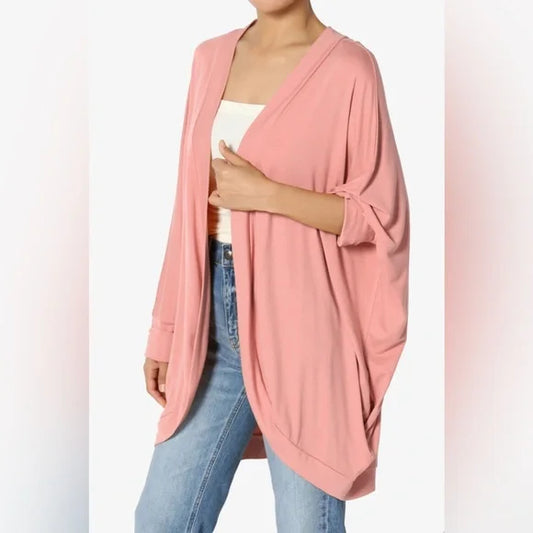 3/4 Sleeve Cocoon Wrap Cardigan