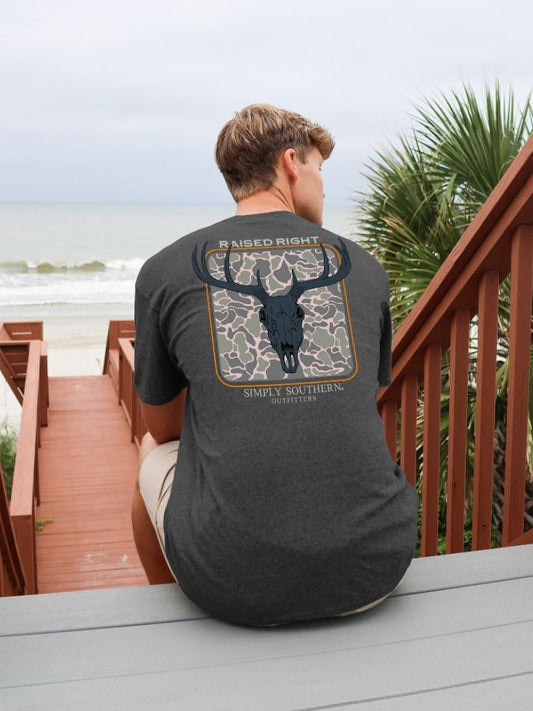 Men's T-Shirt | Short Sleeve | Deer | Graphite Heather