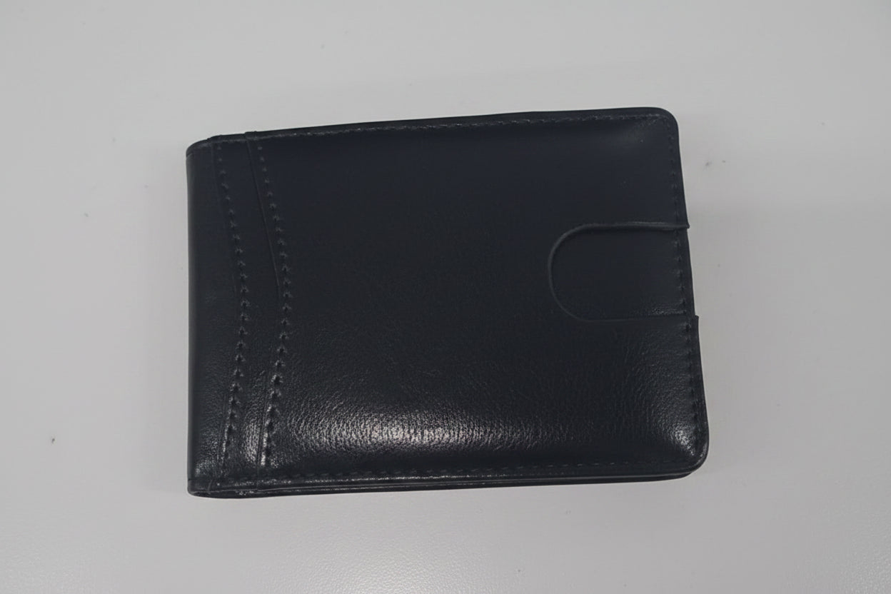 Men's Bifold Wallet With Clip | Black