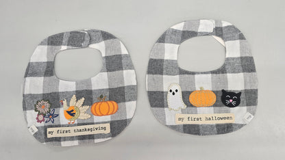 My 1st Halloween/Thanksgiving Reversible Bib