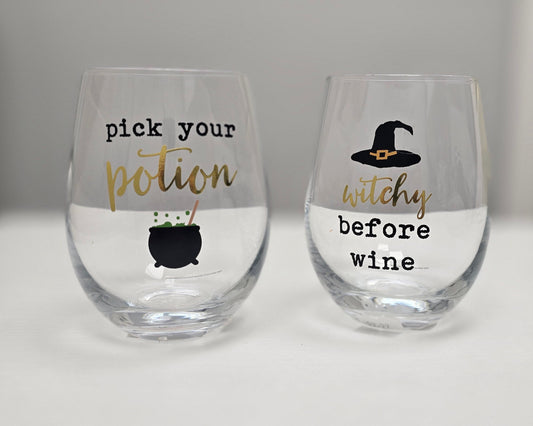 Halloween Themed Wine Glass