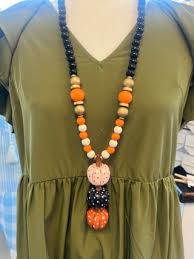 Beaded Pumpkin Necklace