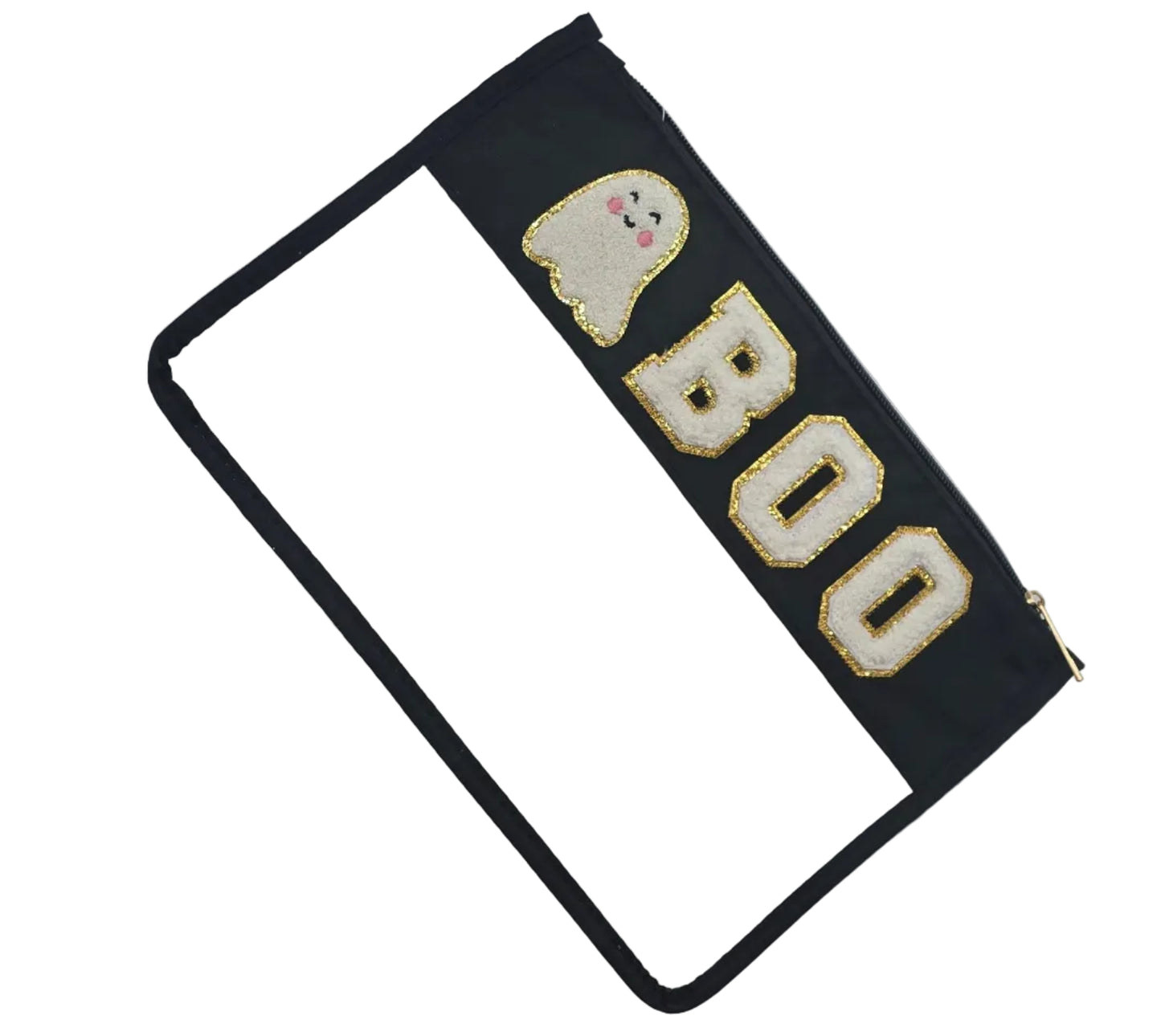 Fall/Boo Chenille Patch Zipper Pouch