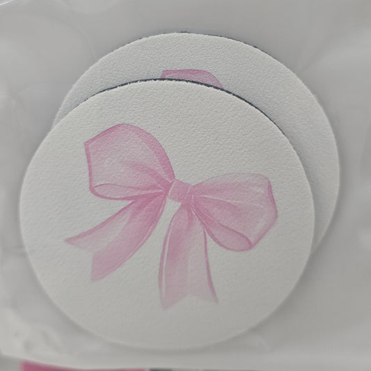 2 pc Car Coasters Bow