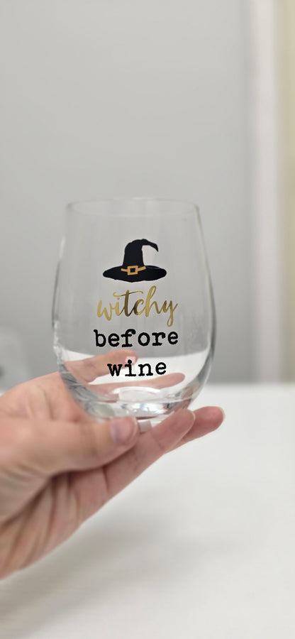 Halloween Themed Wine Glass