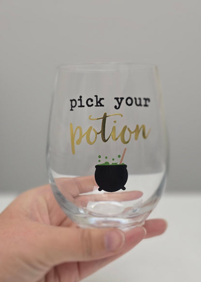 Halloween Themed Wine Glass