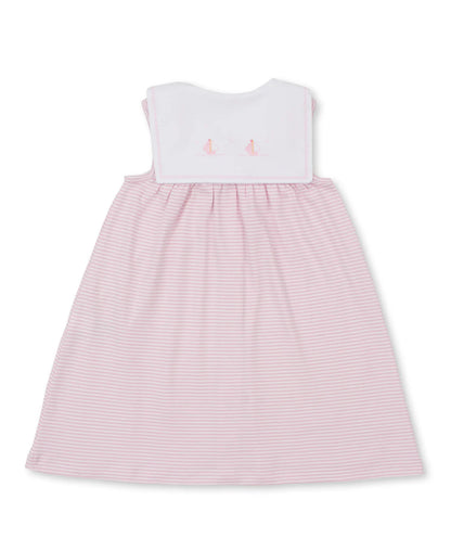 Saturday Regatta Toddler Dress - Pink Stripe
