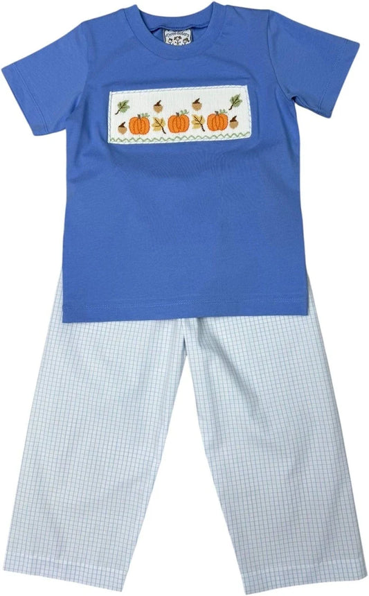 It's Fall Smocked Boys Pant Set