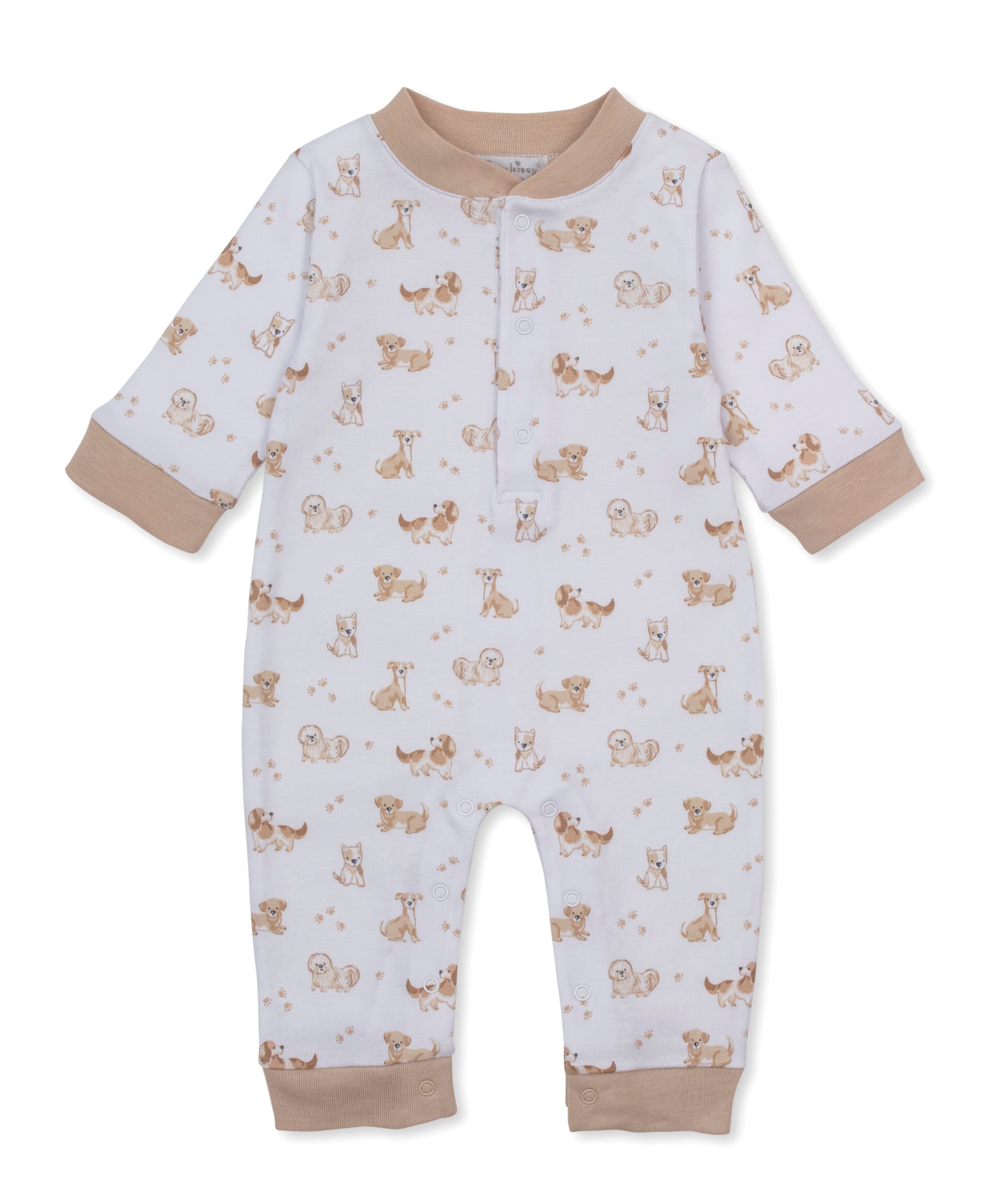 Puppy Paws Brown Print Playsuit