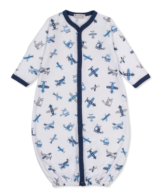 Awesome Aircrafts Print Convertible Gown