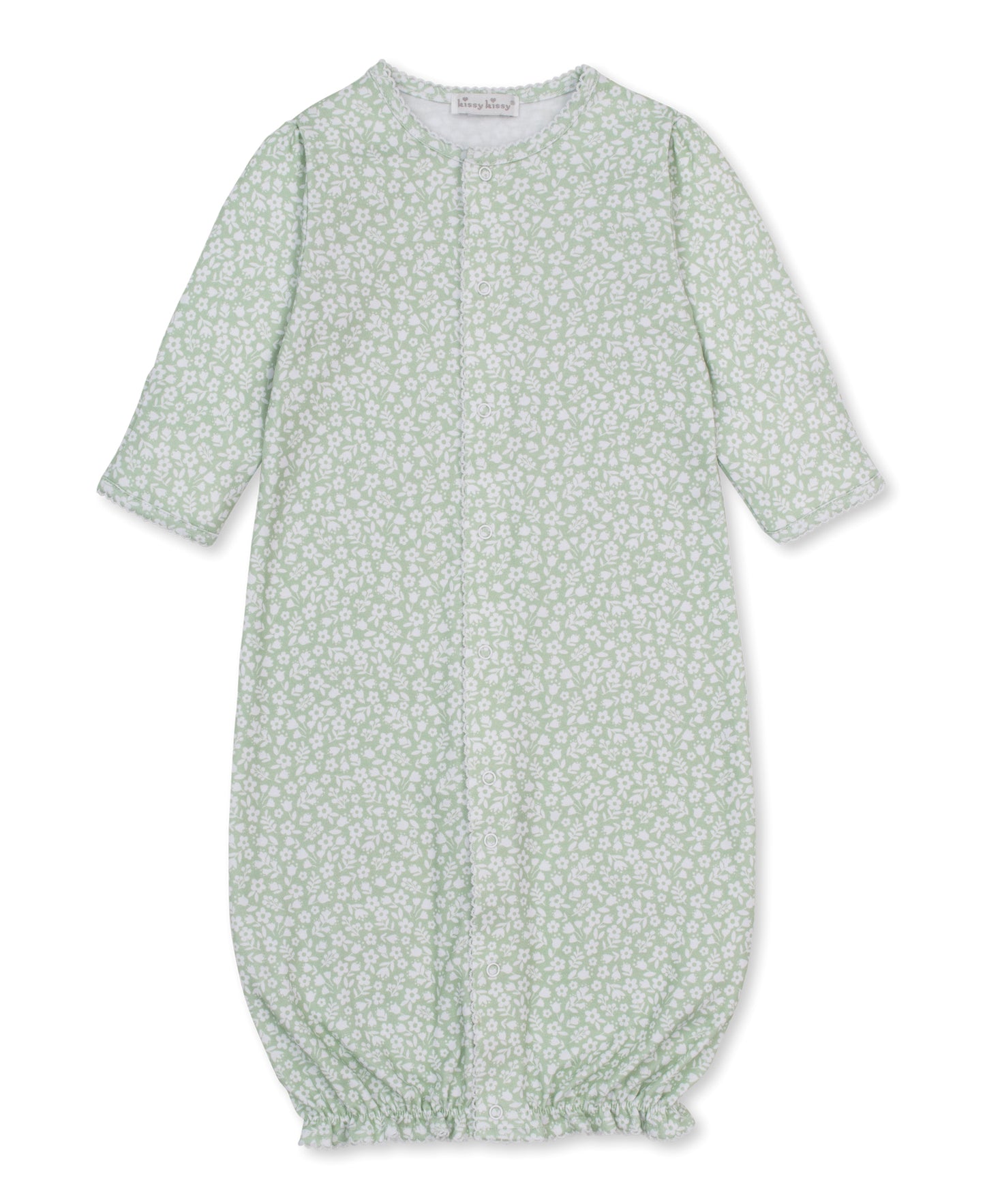 Autumn Meadows Green Print Convertible Gown