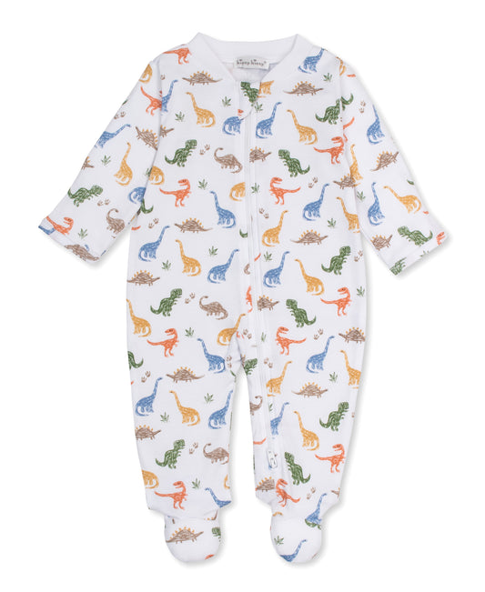 PJs Dino Stomp Multi Print Footie W/ Zip
