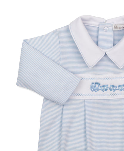 Classic Treasures Light Blue Stripe Playsuit