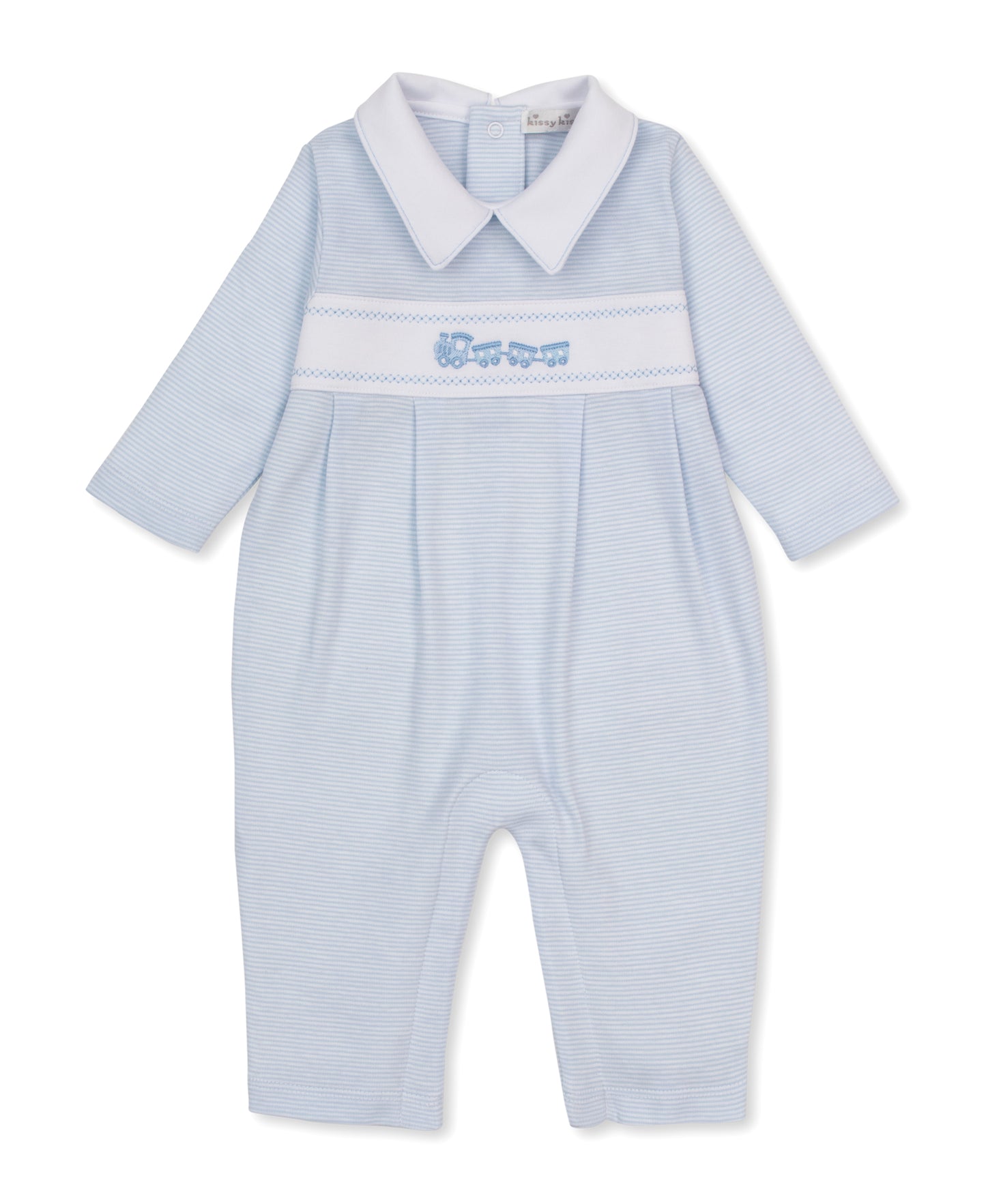 Classic Treasures Light Blue Stripe Playsuit